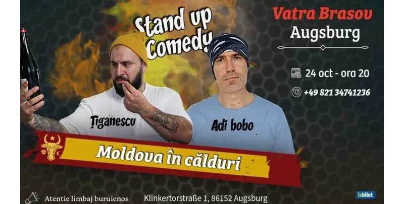 Augsburg: Stand-up comedy cu Tiganescu si Adi Bobo | Moldova in calduri-1