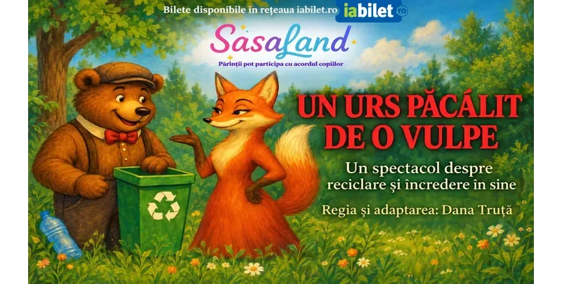 Un urs pacalit de o vulpe – o poveste în care și tu faci parte din spectacol!-1