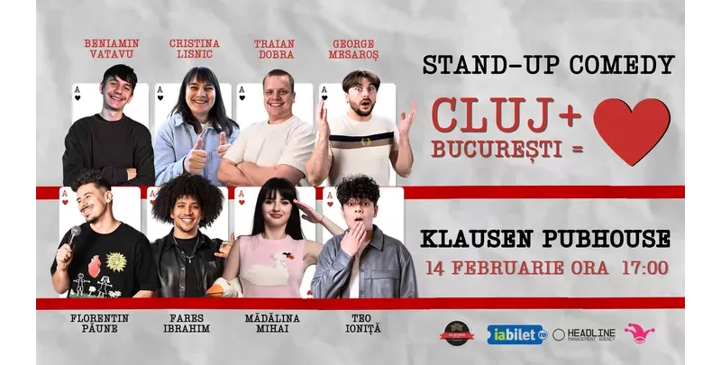 Cluj-Napoca: Stand-up Comedy Maraton cu Mădălina Mihai, Teo Ioniță, Florentin Păune, George Mesaroș, Beniamin Vătafu, Cristina Lisnic, Fares și Traian Dobra-1