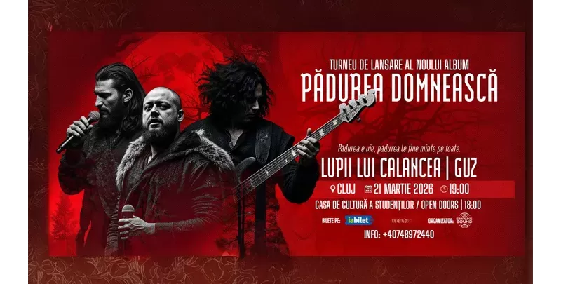 Cluj-Napoca: Lupii lui Calancea & Guz– Turneu Național de Lansare: „Pădurea Domnească”-1