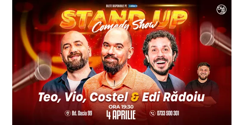 Stand-up Comedy cu Teo, Vio, Costel - Edi Rădoiu la Club 99-1