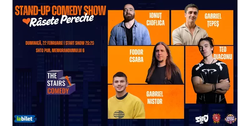 Cluj-Napoca: The Stairs Comedy | Râsete Pereche de Dragobete cu Ionuț Cioflica, Teo Diaconu, Gabriel Țepeş, Fodor Csaba & Gabriel Nistor-1