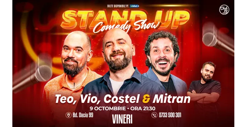 Stand-up Comedy cu Teo, Vio, Costel - Mitran la Club 99 | Show 2-1