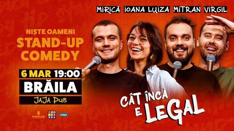 Stand-up Comedy cu Sergiu Mirică, Virgil Ciulin, Ioana Luiza și Dragoș Mitran -1