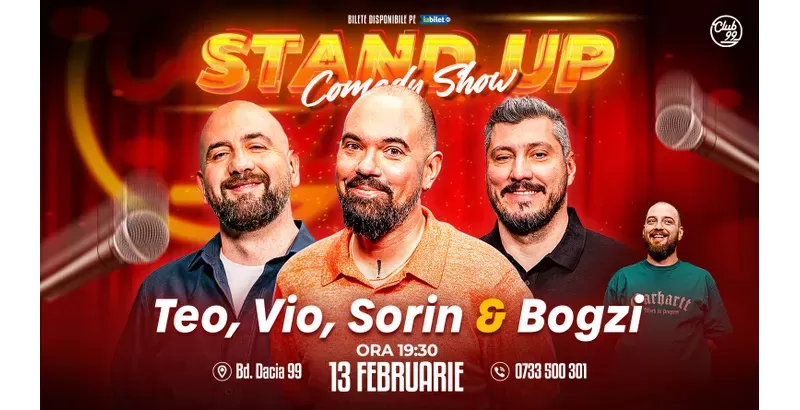 Stand-up Comedy cu Teo, Vio, Sorin Pârcălab - Bogzi la Club 99-1