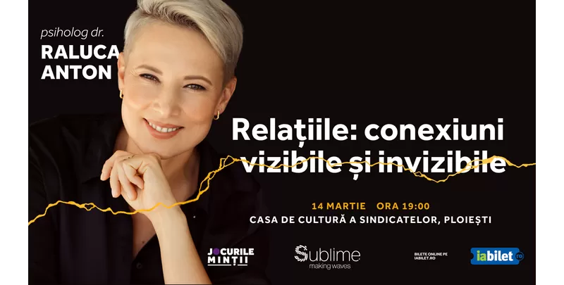 Ploiesti: Conferinta Raluca Anton - Relațiile: conexiuni vizibile și invizibile-1