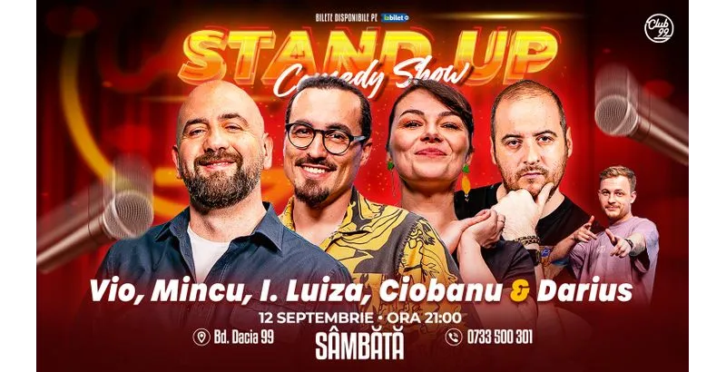 Stand-up Comedy cu Vio, Mincu, Ioana Luiza, Andrei Ciobanu - Darius Grigorie la Club 99-1