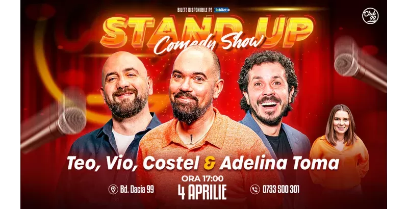 Stand-up Comedy cu Teo, Vio, Costel - Adelina Toma la Club 99-1