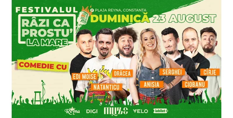 Festivalul de comedie și muzică Râzi ca prostu' la mare 2026 | Acces VIP 23.08-1