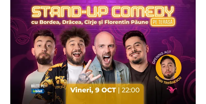 The Fool Terasa:  Stand-up comedy cu Bordea, Drăcea, Cîrje și Florentin Paune-1