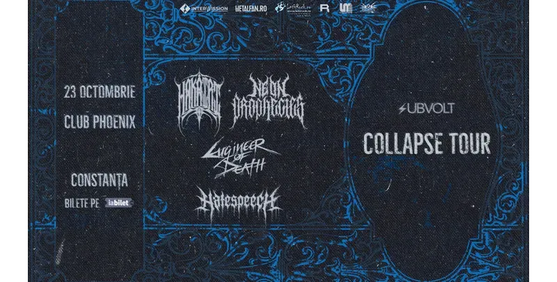 Constanța: Collapse Tour — Hakairi, Neon Prophecies, Hatespeech și Engineer Of Death-1
