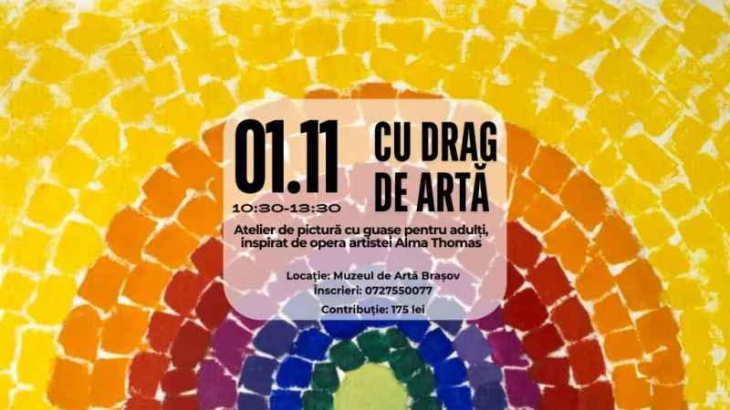Atelier de pictură, cu guașe, la muzeu: Inspirație Alma Thomas ????-1