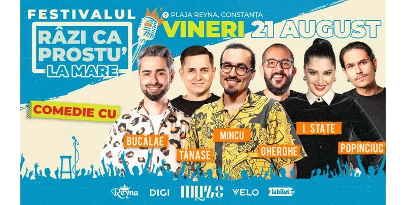 Festivalul de comedie și muzică Râzi ca prostu' la mare 2026 | Acces VIP 21.08-1
